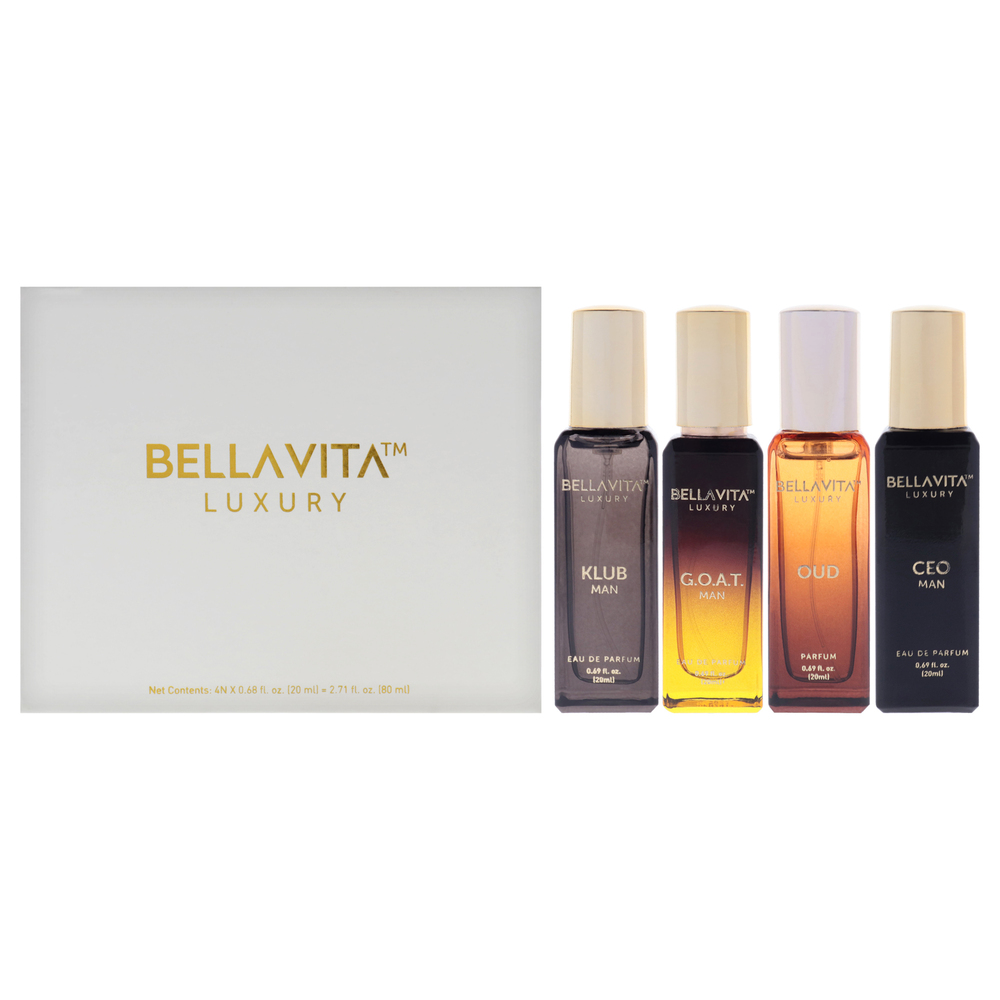 Luxury Perfume Gift Set by Bellavita for Men - 4 Pc Gift Set